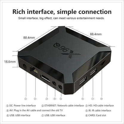 Android10 HDR10 4K Smart TV Box Allwinner H313 Quad Core 2G16GB Streaming Media Player Netflix YoutubeX96Q Vs Amazon Fire Tv box Leedoar