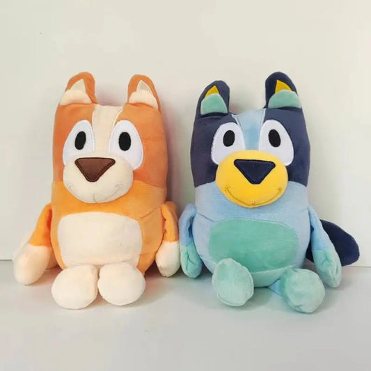 Muñeco de trapo Bluey de animación periférica, lindo perro, muñeco de peluche familiar azul, regalo 