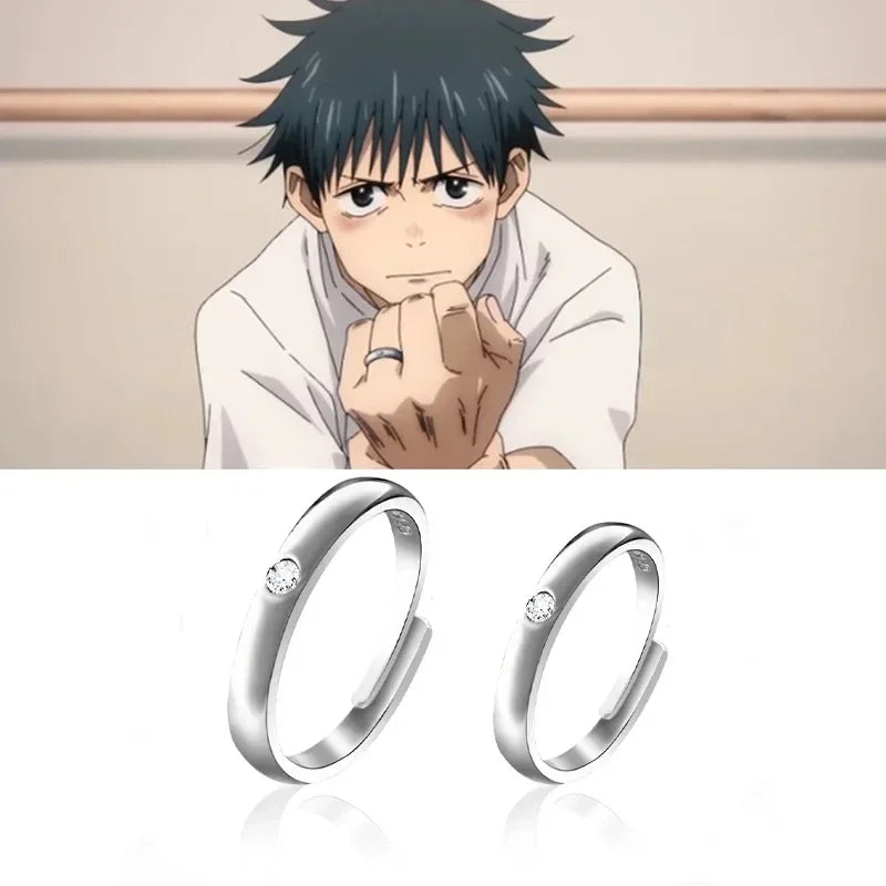 Anillos de Anime Jujutsu Kaisen Yuta Okkotsu, accesorios de cosplay para hombres y mujeres, anillos para parejas, accesorios de joyería, regalos 