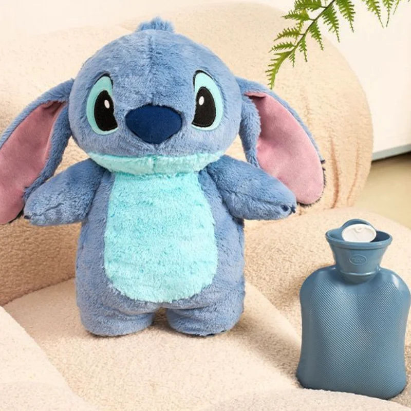 Anime Kawaii Turo Lilo Stitch Plush Hot Water Bottle Winter Women'S Home Water Filling Hand Warmer Monster Gift Toys Leedoar