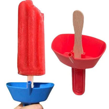 Anti-Drip Popsicle Holder With Straw Popsicle Ice Cream Portable Holder Anti-Dirty Hand Homemade Popsicle Holder Mold Leedoar