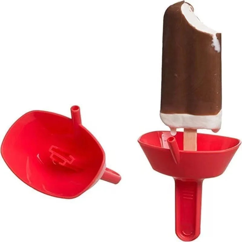 Anti-Drip Popsicle Holder With Straw Popsicle Ice Cream Portable Holder Anti-Dirty Hand Homemade Popsicle Holder Mold Leedoar