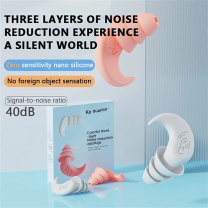 Anti Noise Silicone Earplugs Waterproof Swimming Ear Plugs For Sleeping Diving Surf Soft Comfort Natation Swimming Ear Protector Leedoar