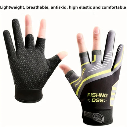 Anti-Slip Fishing Gloves Wear-resistant Summer Outdoor Breathable Angling Cycling Sports Gloves Fishing Apparel Leedoar