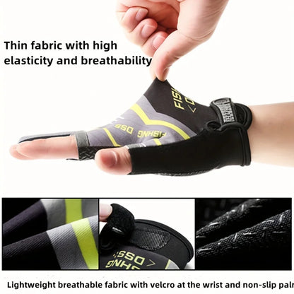 Anti-Slip Fishing Gloves Wear-resistant Summer Outdoor Breathable Angling Cycling Sports Gloves Fishing Apparel Leedoar