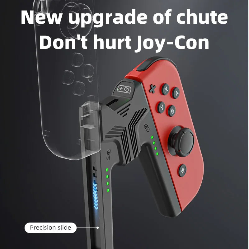 Soporte de agarre de carga Aolion para el mango Joy-Con de Switch, estación de carga para el controlador de juegos, accesorios de Nintendo Switch 