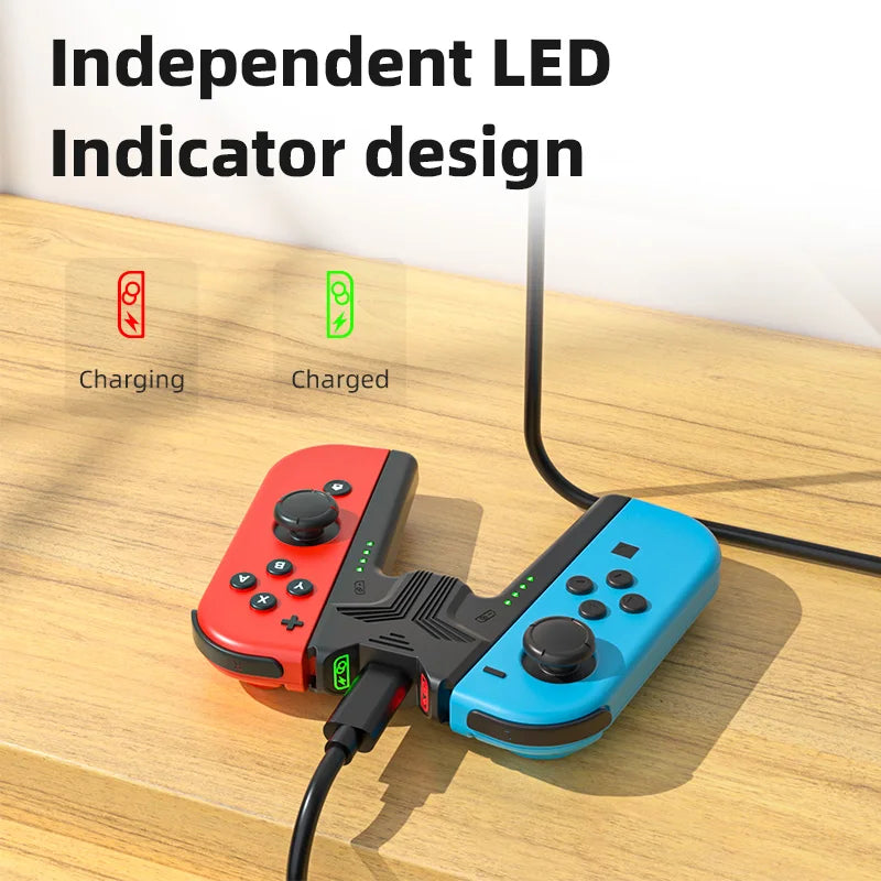 Suporte de carregamento Aolion para controle de jogos Switch Joycon Handle Grip Charging Station para acessórios Nintendo Switch 