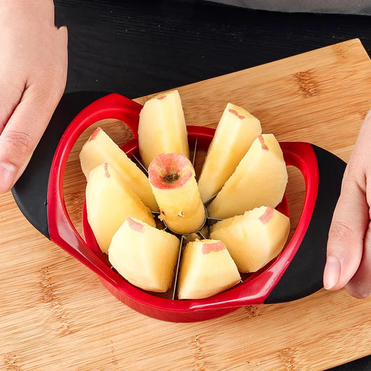 Cortador de Maçãs em Aço Inoxidável Descascador de Maçãs Cortador de Frutas Faca de Maçã Super Afiada Ferramentas de Cozinha Multifuncionais 