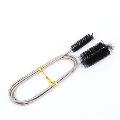 Aquarium Cleaning Brush for Water Filter Pump Lily Pipe Air Tube Hose Stainless Steel Fish Tank Brush Water Pump Accessories Leedoar
