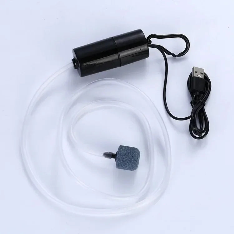 Aquarium Oxygen Air Pump Fish Tank USB Silent Air Compressor Aerator Portable Mini Small Oxygenator Aquarium Accessories 5v 1W Leedoar