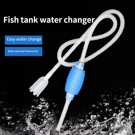 Aquarium Siphon Fish Tank Syphon Vacuum Gravel Water Filter Cleaner Siphon Pump Manual Cleaner ChangerSafe Vacuum Leedoar