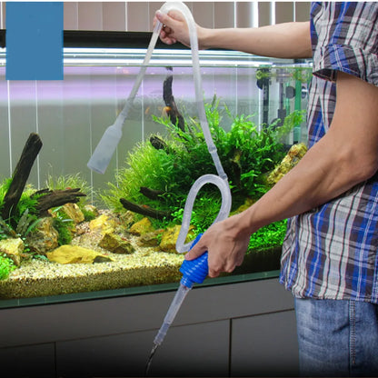 Aquarium Siphon Fish Tank Syphon Vacuum Gravel Water Filter Cleaner Siphon Pump Manual Cleaner ChangerSafe Vacuum Leedoar