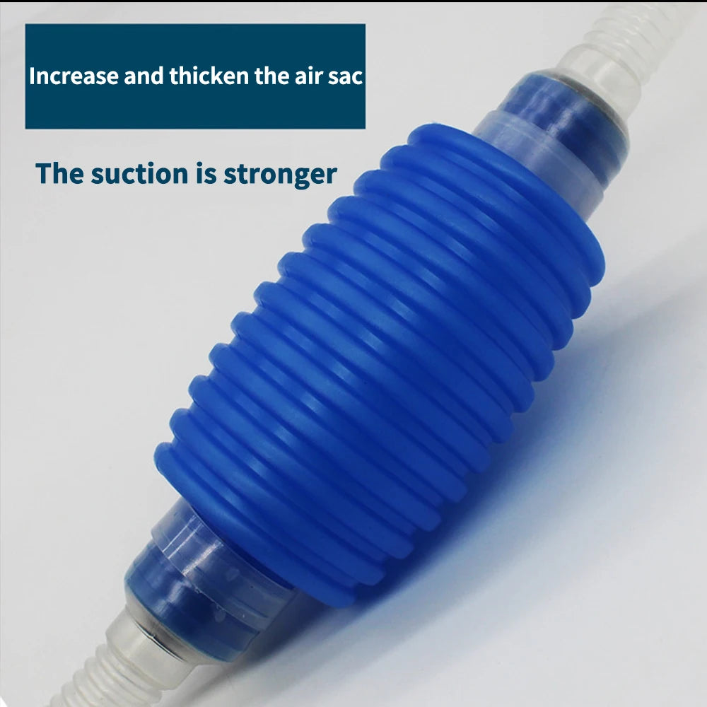 Aquarium Siphon Fish Tank Syphon Vacuum Gravel Water Filter Cleaner Siphon Pump Manual Cleaner ChangerSafe Vacuum Leedoar
