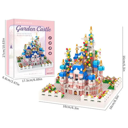 Architecture Micro Building Sets .Mini Bricks 2000+PCS .Pink Castle House Mini Bricks Gift for Adults and Girl 14+ Leedoar