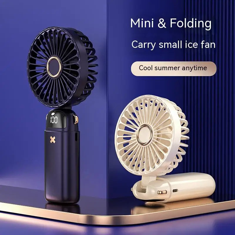 Aromatherapy Mini Handheld Small Fan Portable Portable Silent Office Desk Student On Dormitory Charging Outdoor Hand Holding Fan Leedoar