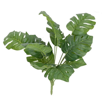 Artificial Plants Green Palm Leaves Monstera Home Garden Living Room Bedroom Balcony Decoration Tropical Plastic Fake Plant Long Leedoar