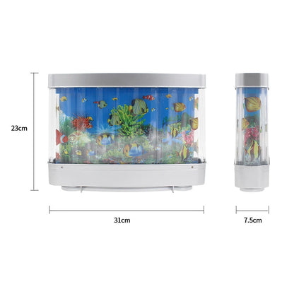 Artificial Tropical Fish Tank Lamps Aquarium Decorative Night Light Virtual Ocean Dynamic LED Table Lamp Cute Room Decor Gift Leedoar