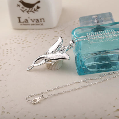 Arwen Evenstar Movie Necklace Silver Color Crystal Pendant Necklaces for Women Girl Party Jewelry Gift Jewelry Leedoar