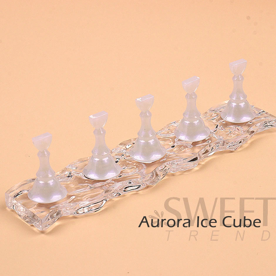 Aurora Ice Cube Xadrez Borad Suporte de Unhas Magnético Expositor de Prática Acrílico Mostrando Prateleiras Suporte de Manicure para Unhas Apresentação LYS41 