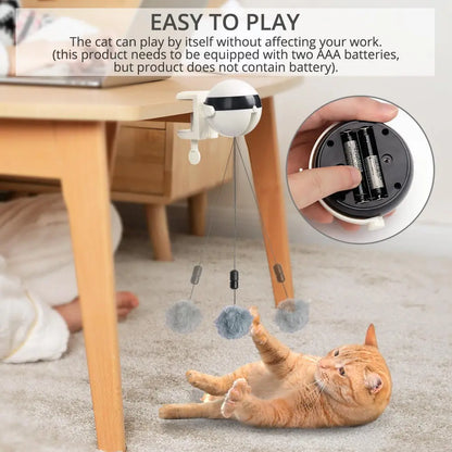 Automatic Lifting Cat Toy Ball Smart Electric Training Toys for Cats Accessories Interactive Funy Teaser Pet Product Ball Kitten Leedoar