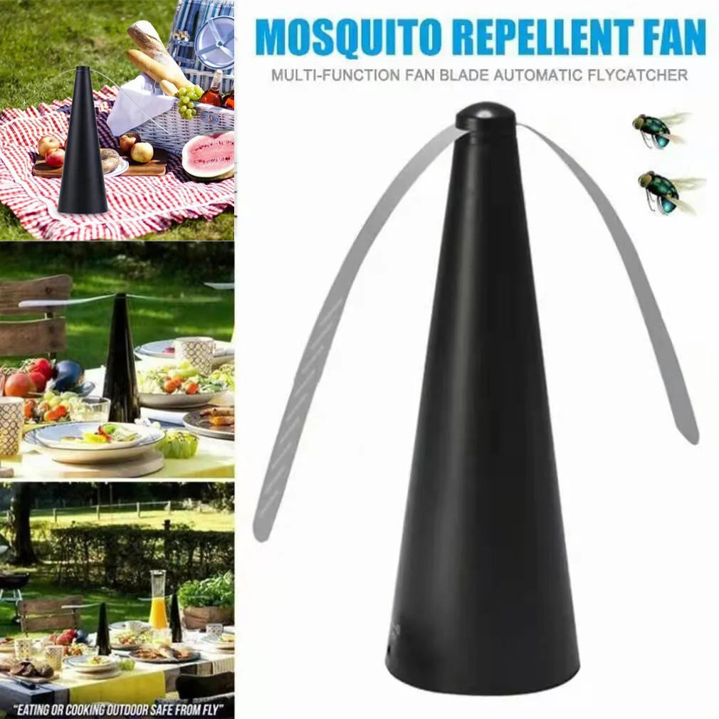 Automatic Mosquito Repellent Fan Fly Mosquito Repeller Fan Battery Powered Portable Pest Control for Home Outdoor Picnic Leedoar