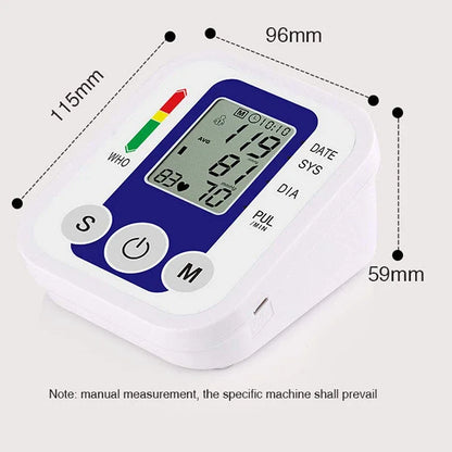 Automatic Tonometer Arm Blood Pressure Monitor Pressure Sensor Monitor BP Equipment Digital Tensiometer LED Display Arm Cuff Leedoar