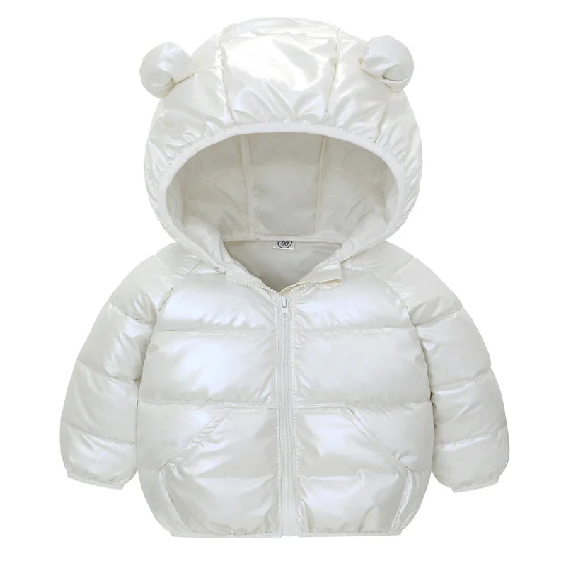 Autumn Winter Baby Girls Boys Jacket Cute Ears Hooded Children Windproof Padded Coat Toddler Long Sleeve Clothing 2 to 6 Years Leedoar