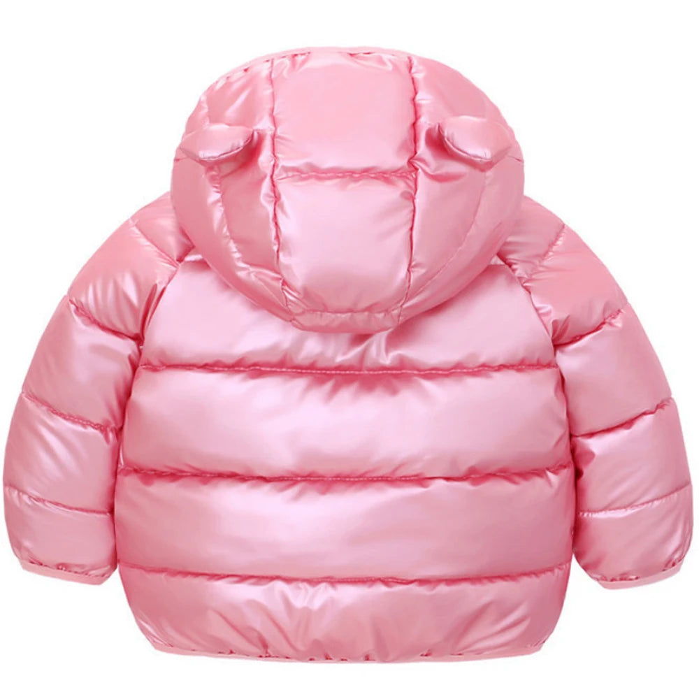 Autumn Winter Baby Girls Boys Jacket Cute Ears Hooded Children Windproof Padded Coat Toddler Long Sleeve Clothing 2 to 6 Years Leedoar