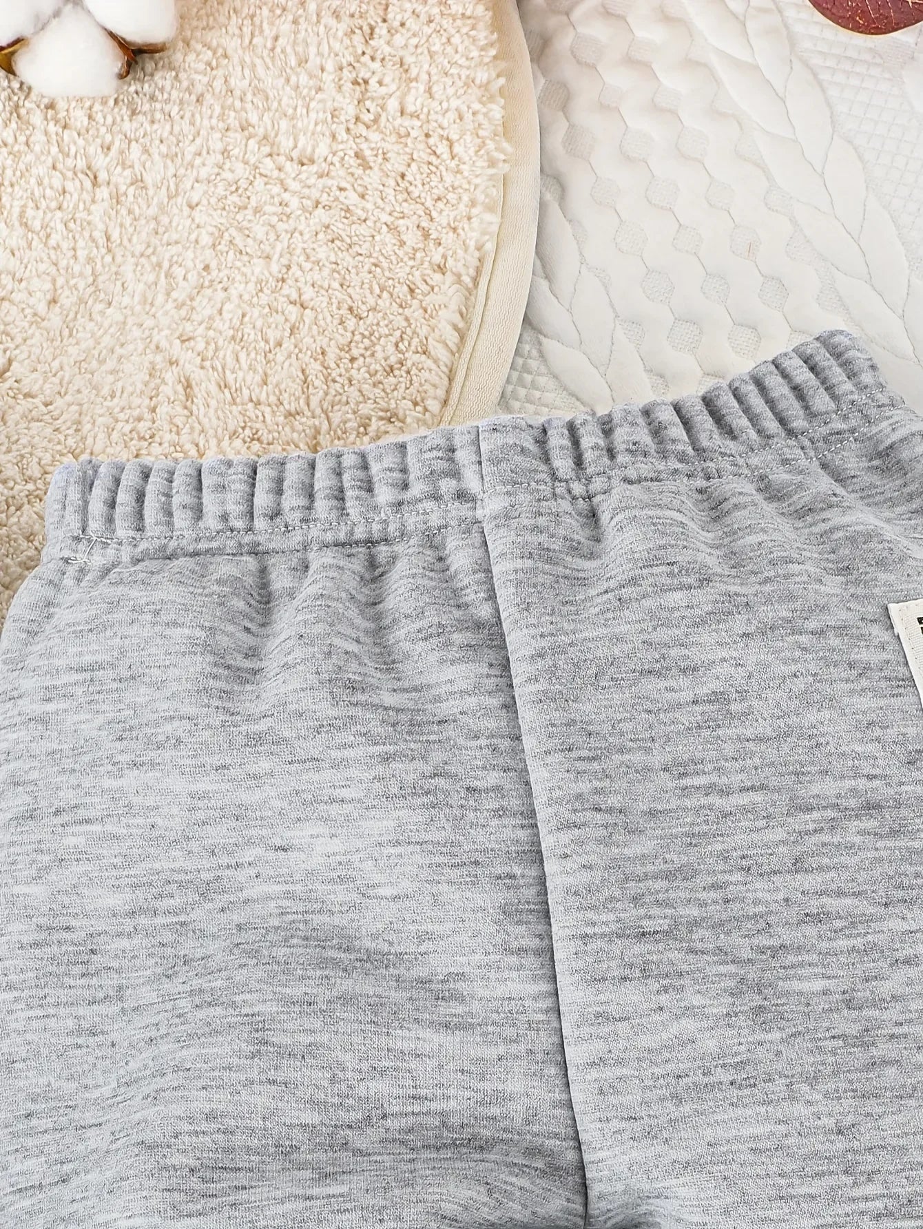 Autumn and Winter Baby Boys Casual Sports Plus Fleece Solid Color Loose Pants Warm Comfortable Fashion Baby Girls Pants Leedoar