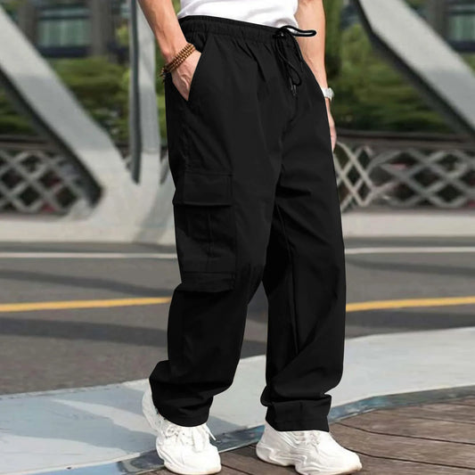 Autumn new multi pocket workwear pants, men's pants, straight tube multifunctional men's casual pants, oversized men's pants Leedoar