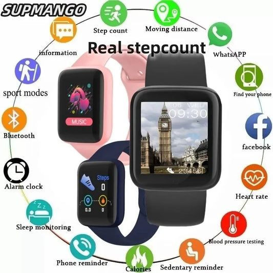 B37 Real Step Count The New Rechargeable Smart Watch Men And Women Fitness Watch Phone Connection IS Fully Compati Leedoar