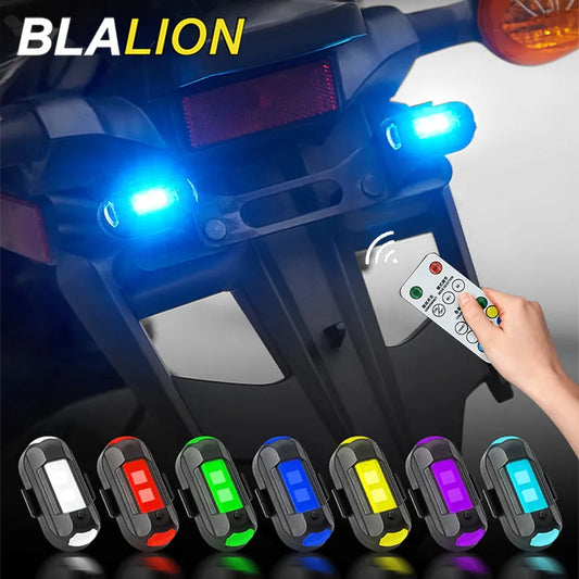 BLALION Motorcycle Light Drone Strobe Light USB LED Anti-Collision Bike Aircraft Night Flying Mini Flashing Warning Signal Light Leedoar