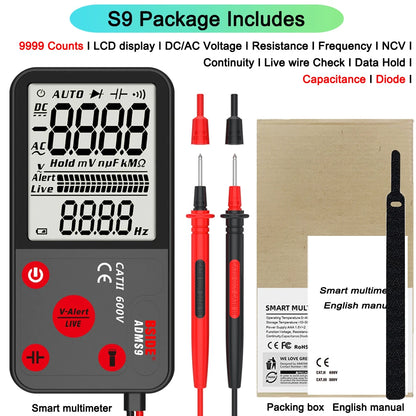 BSIDE Intelligent Digital Multimeter AC DC Voltage Detector Resistance Capacitance HZ Non-Contact Voltage Tester Leedoar