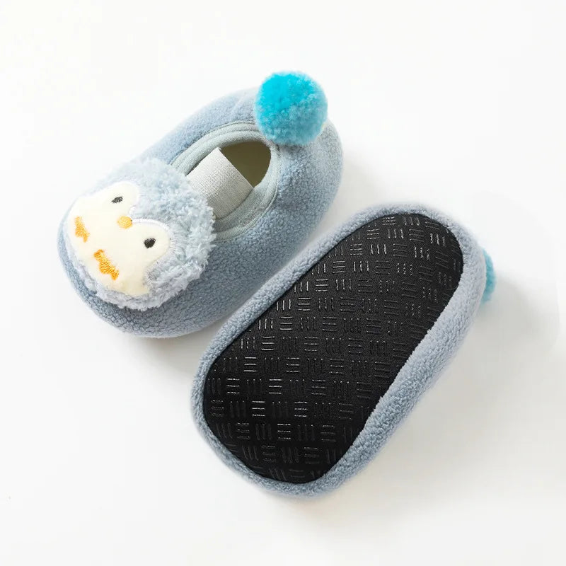 Baby Anti-slip Socks Newborn Warm Crib Floor Shoes with Rubber Sole for Children Boy Toddler Foot Girl Infant Cute Kids Slippers Leedoar