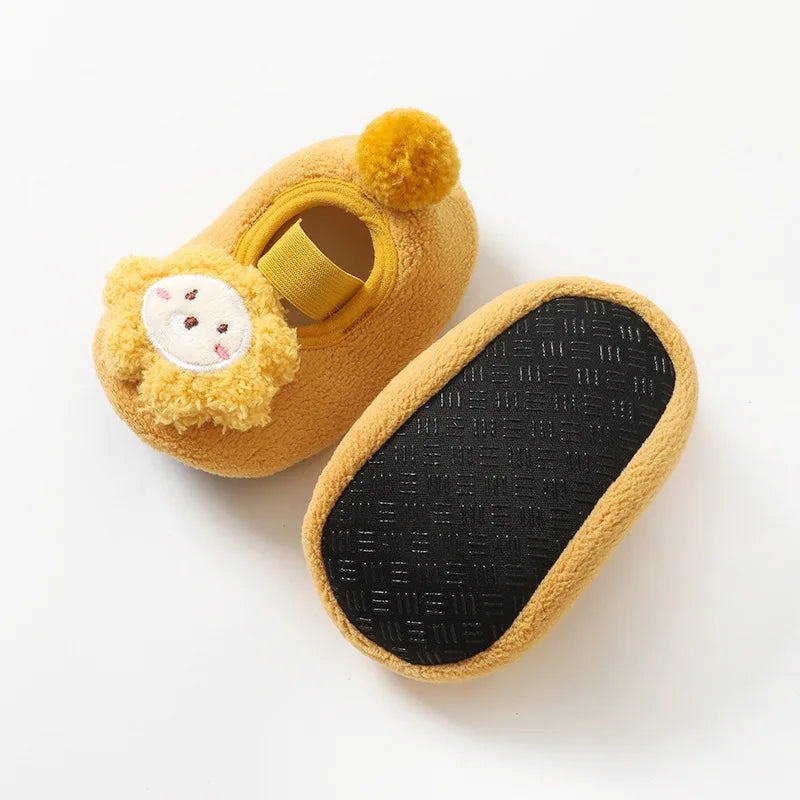 Baby Anti-slip Socks Newborn Warm Crib Floor Shoes with Rubber Sole for Children Boy Toddler Foot Girl Infant Cute Kids Slippers Leedoar