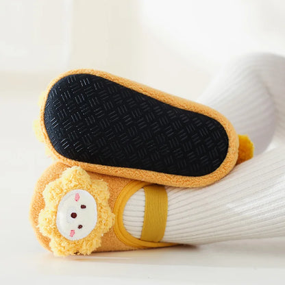 Baby Anti-slip Socks Newborn Warm Crib Floor Shoes with Rubber Sole for Children Boy Toddler Foot Girl Infant Cute Kids Slippers Leedoar