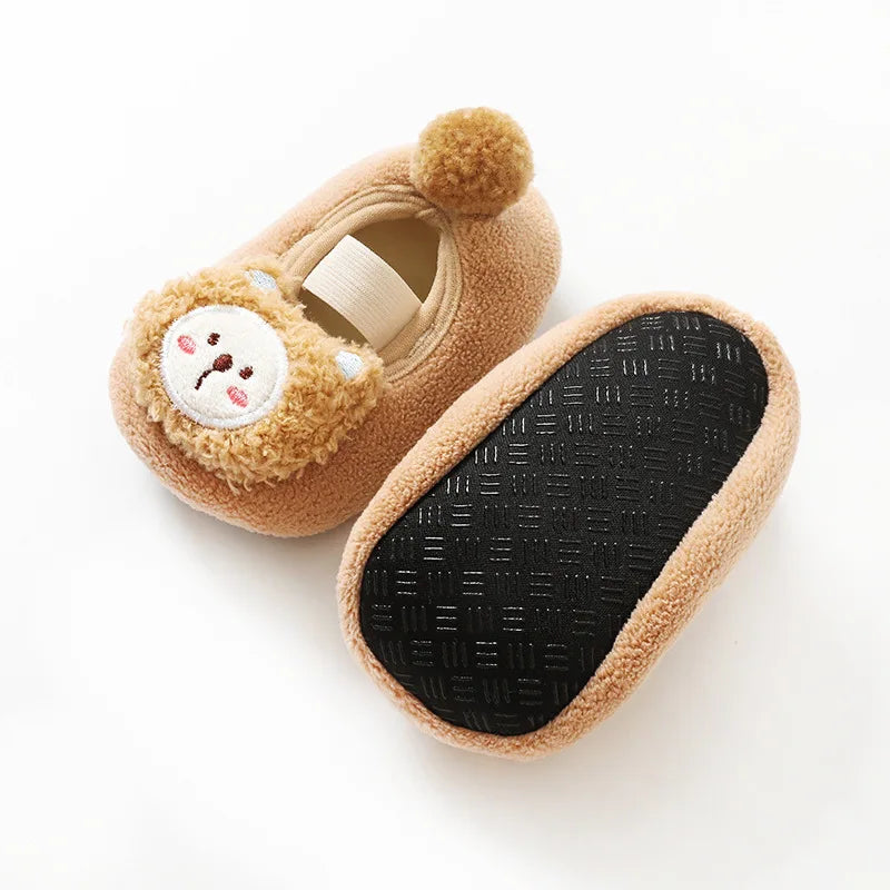 Baby Anti-slip Socks Newborn Warm Crib Floor Shoes with Rubber Sole for Children Boy Toddler Foot Girl Infant Cute Kids Slippers Leedoar