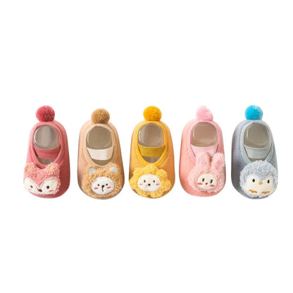 Baby Anti-slip Socks Newborn Warm Crib Floor Shoes with Rubber Sole for Children Boy Toddler Foot Girl Infant Cute Kids Slippers Leedoar