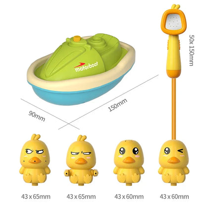 Baby Bath Toys Children Electric Playing Water Little Yellow Duck Shower Newborn Baby Water Spray Toys Boys and Girls Leedoar