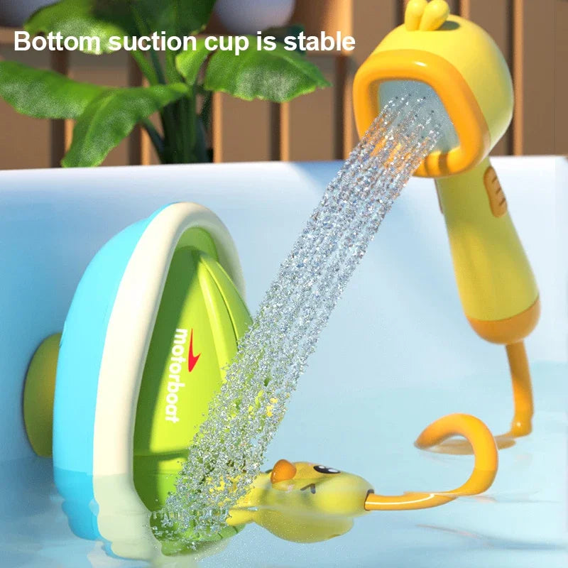 Baby Bath Toys Children Electric Playing Water Little Yellow Duck Shower Newborn Baby Water Spray Toys Boys and Girls Leedoar