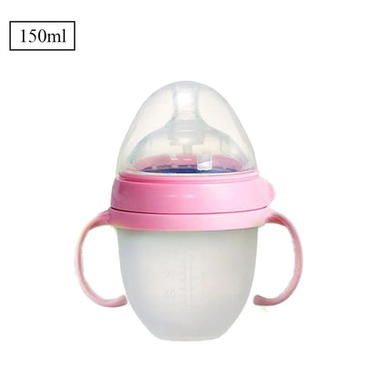 Baby Bottle with Silicone Handle Baby Bottle Photography Accessories 0-36 months 150ml 240ml Baby Boys and Girls Leedoar