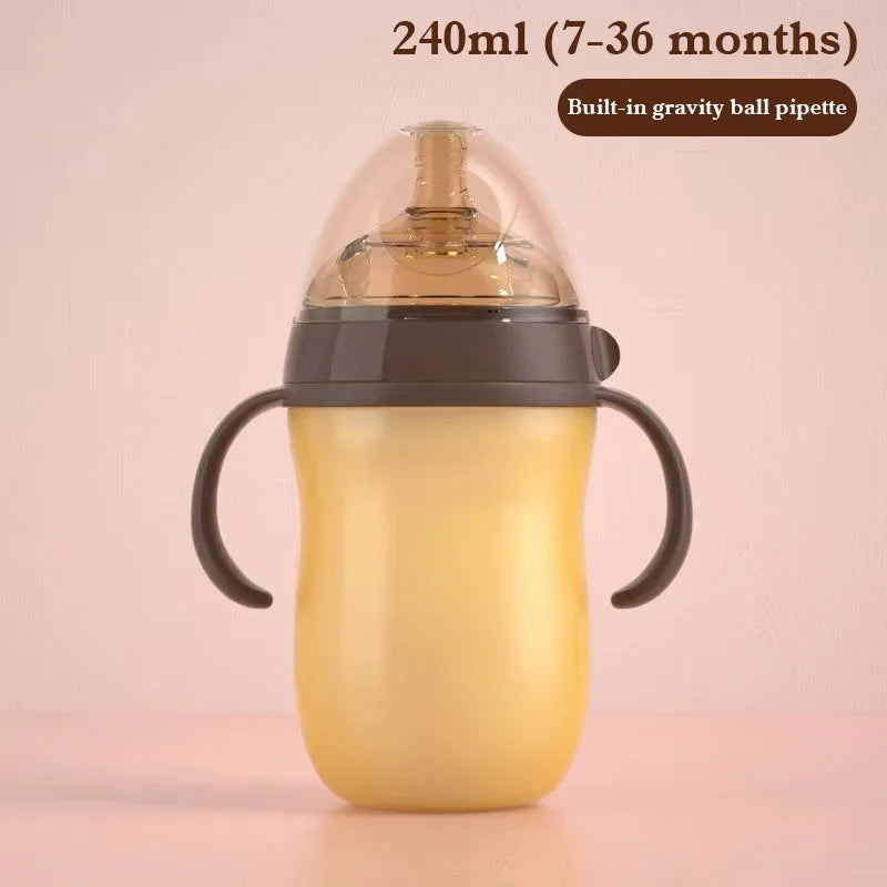 Baby Bottle with Silicone Handle Baby Bottle Photography Accessories 0-36 months 150ml 240ml Baby Boys and Girls Leedoar