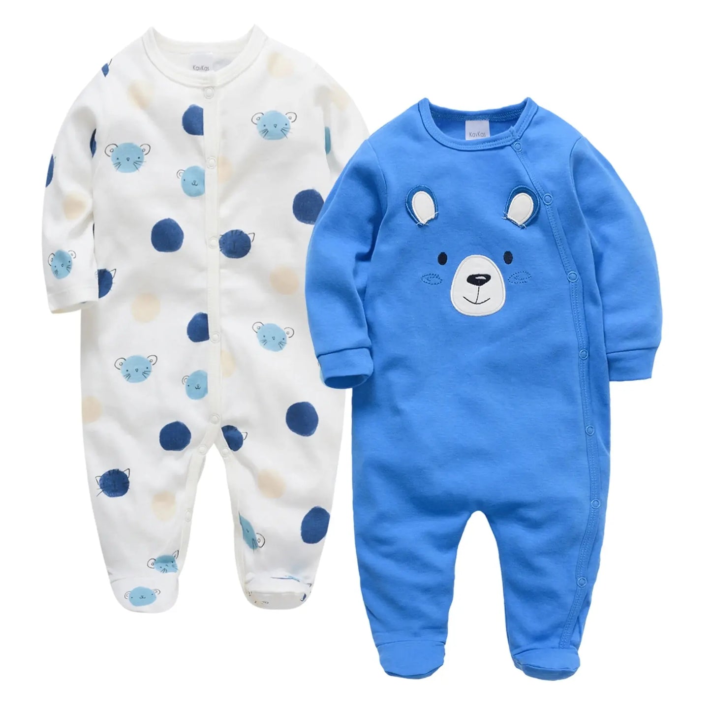 Baby Boy Jumpsuit Cotton 2Piece/Set Long Sleeve Spring Autumn Animal Print (One Size Smaller) Leedoar