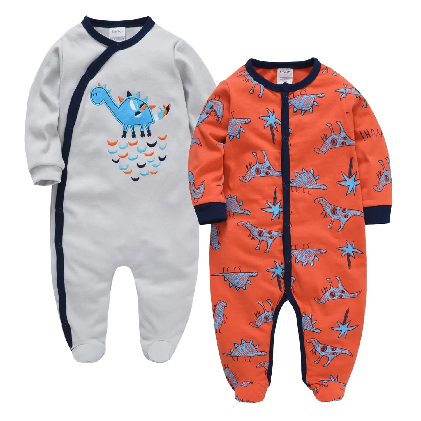 Baby Boy Jumpsuit Cotton 2Piece/Set Long Sleeve Spring Autumn Animal Print (One Size Smaller) Leedoar