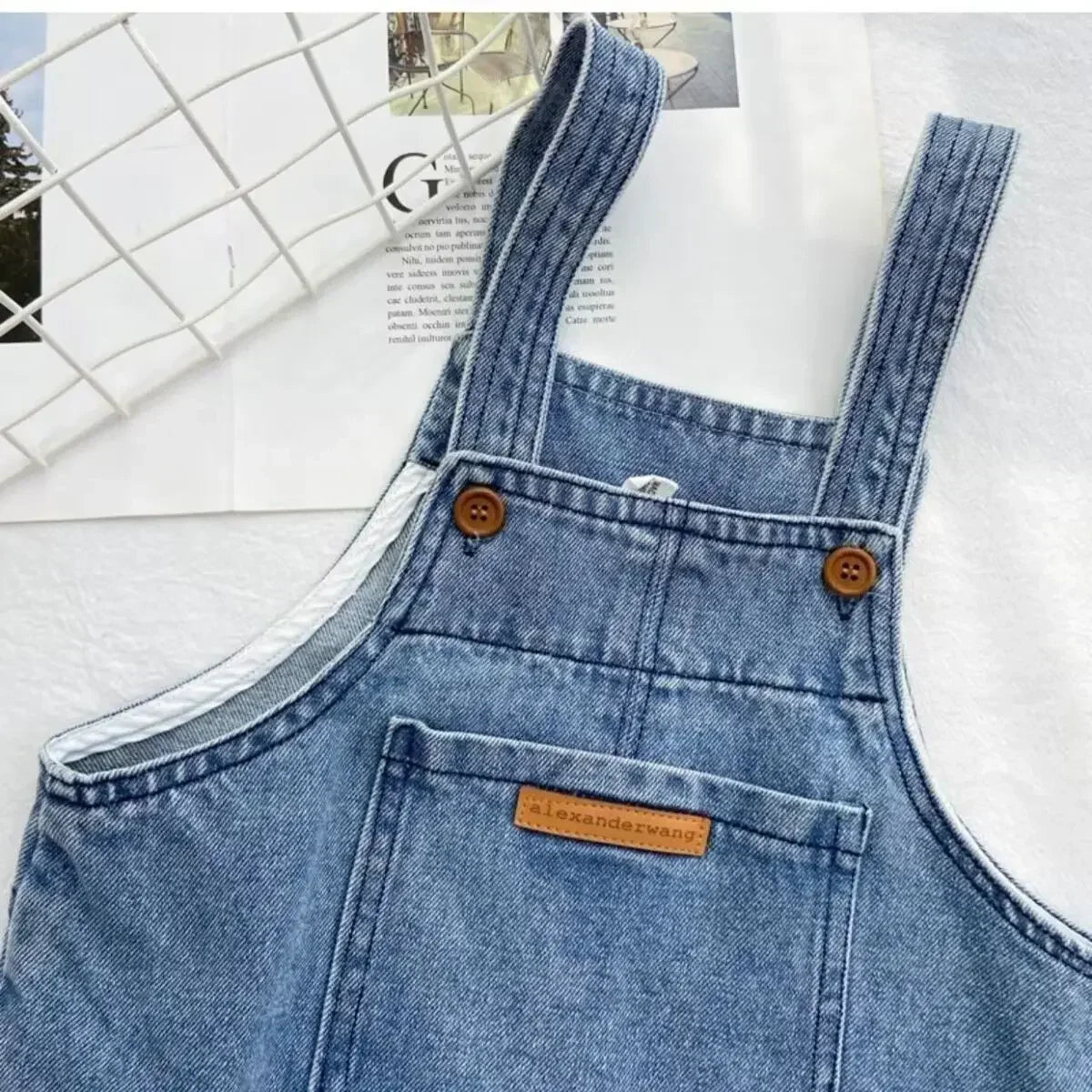 Baby Boy Solid Denim Overalls Children Jean Bib Pants Infant Jumpsuit Children's Clothing Kids Overalls New Autumn Girls Outfits Leedoar