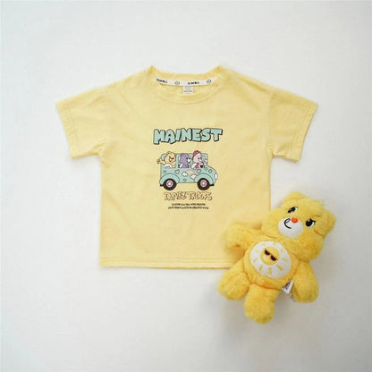 Baby Boys And Girls Summer Short Sleeved T-shirt New Children's Round Neck Top Children's Casual And Versatile Fashion Tee