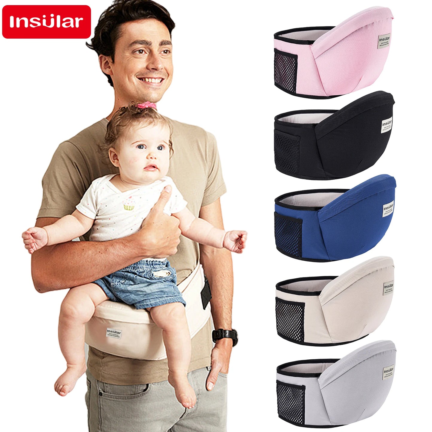 Baby Carrier Waist Stool Walkers Baby Sling Hold Waist Belt Backpack Hipseat Belt Kids Adjustable Infant Hip Seat Leedoar