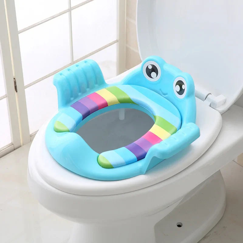 Baby Child Potty Toilet Trainer Seat Step Stool Ladder Adjustable Training Chair comfortable cartoon cute toilet seat for childr Leedoar