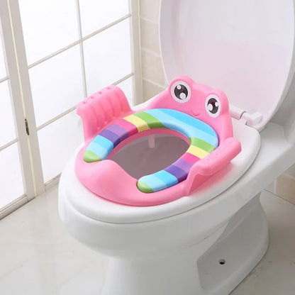 Baby Child Potty Toilet Trainer Seat Step Stool Ladder Adjustable Training Chair comfortable cartoon cute toilet seat for childr Leedoar