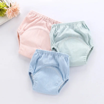 Baby Cotton Cloth Diaper Training Pants Infant Toilet Training Pants for Boys and Girls Summer Diapers Leak Proof and Waterproof Leedoar